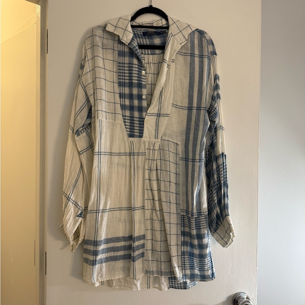 Polo Ralp Lauren Blue and White Plaid Tunic